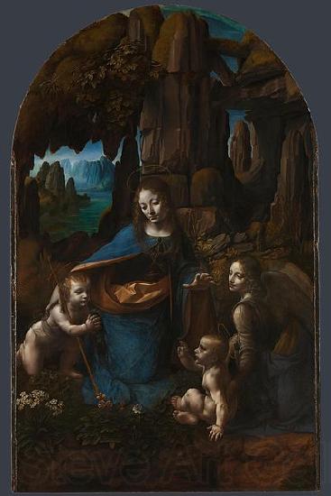 Leonardo  Da Vinci The Virgin of the Rocks Spain oil painting art